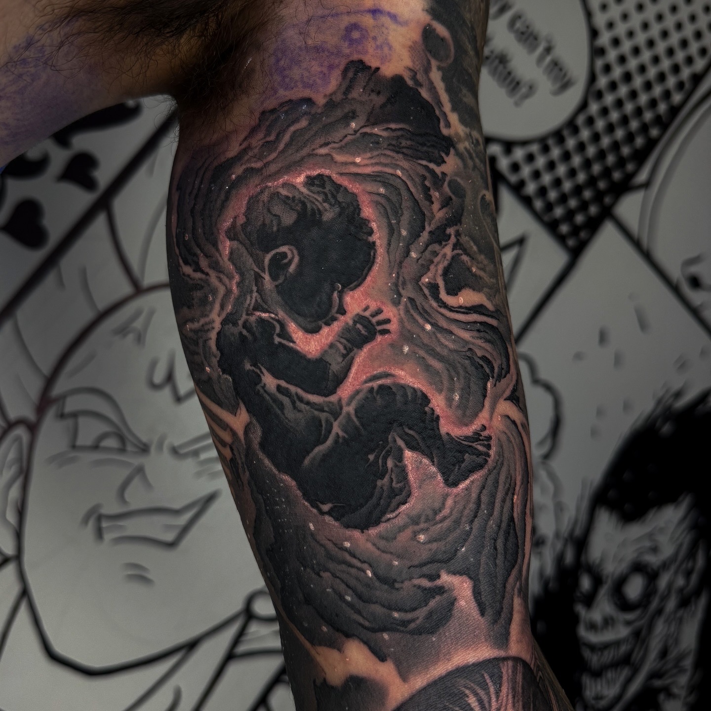 Cosmic baby tattoo – full day session